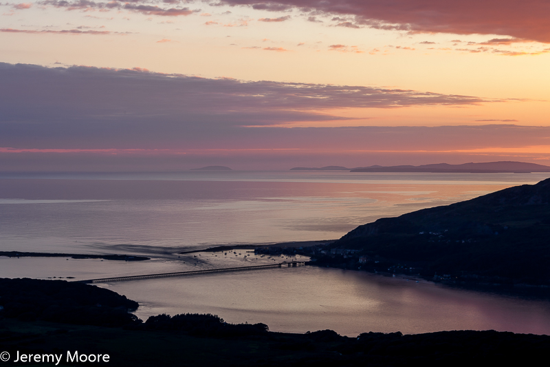 The mouth of the Mawddach with the hills of Penllyn in the background. Taken in 2012